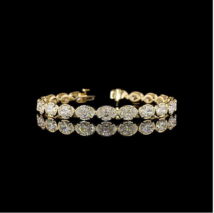 14kt Yellow Gold Lab Diamond Tennis Bracelet