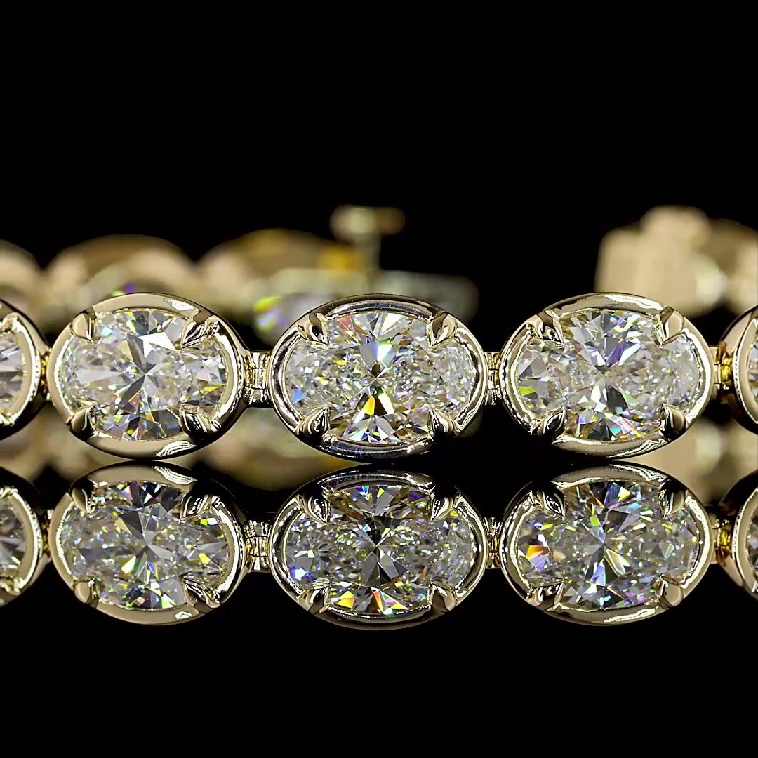 14kt Yellow Gold Lab Diamond Tennis Bracelet