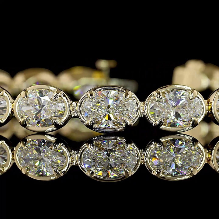 14kt Yellow Gold Lab Diamond Tennis Bracelet