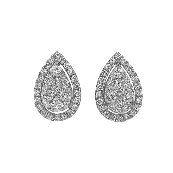18kt White Gold Diamond Earrings