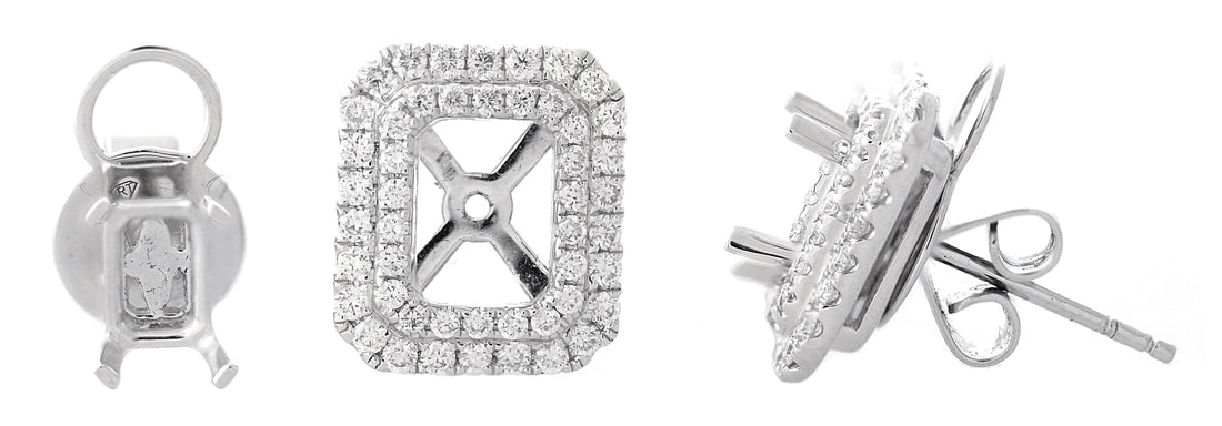 18kt White Gold Diamond Earrings Jacket