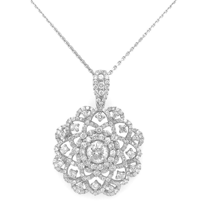 18kt White Gold Diamond Pendant