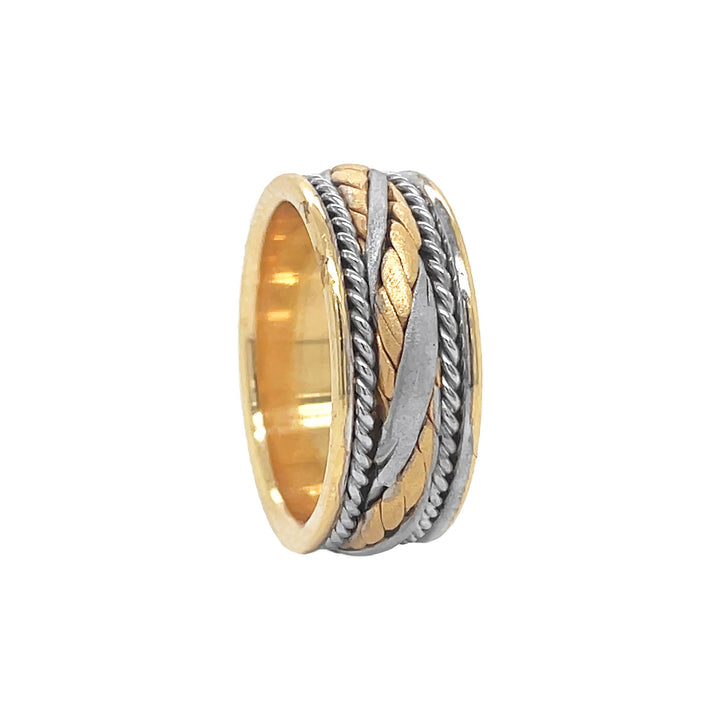 14kt White And Yellow Gold Wedding Band