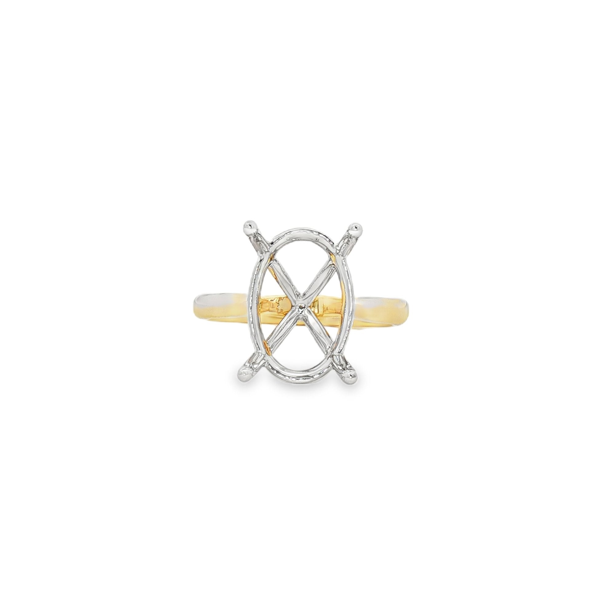 14kt Yellow And White Gold Semi-Mount