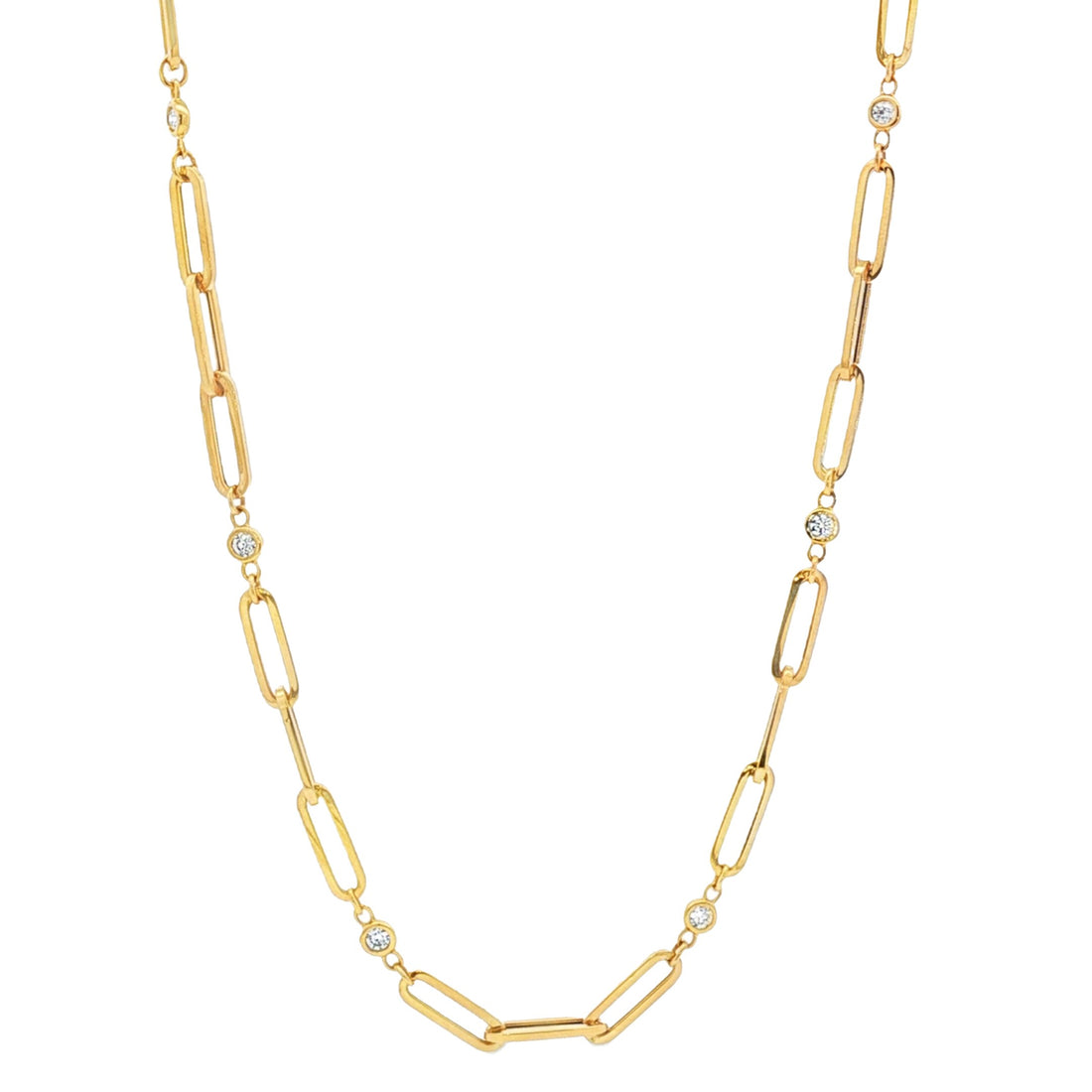 18kt Yellow Gold Diamond Necklace