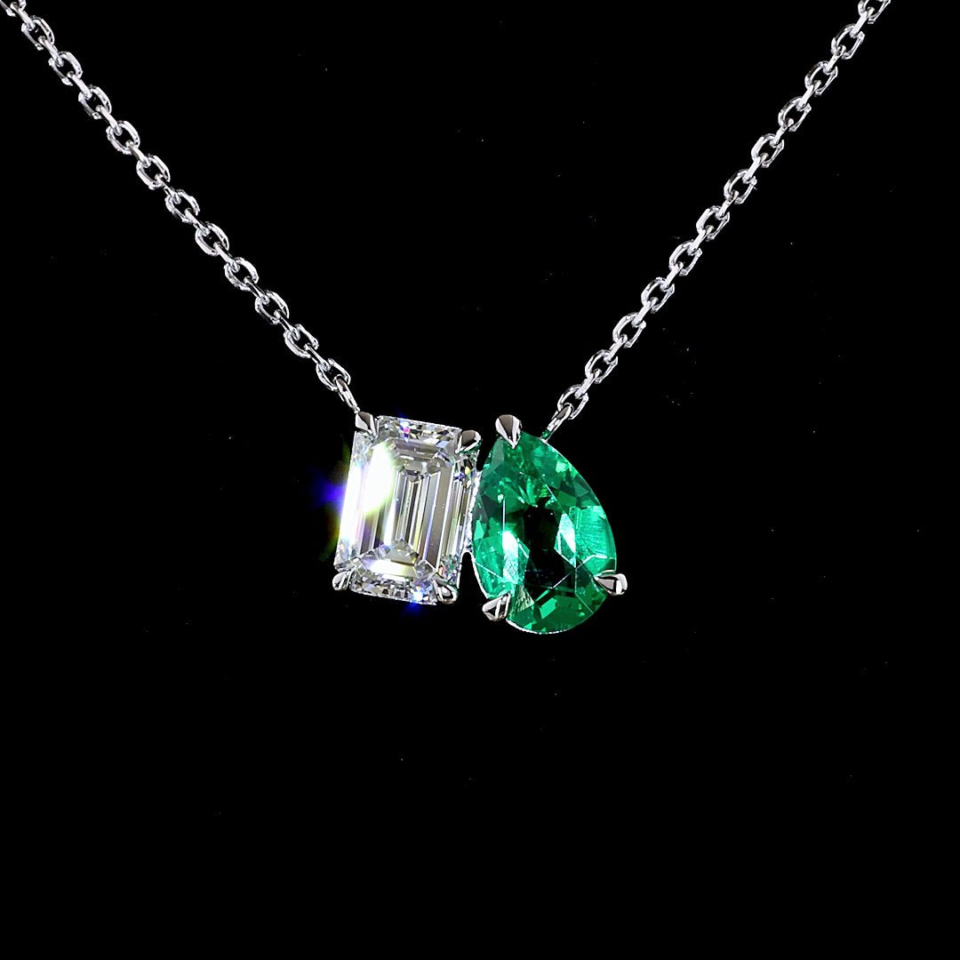 14kt White Gold Lab Diamond Pendant
