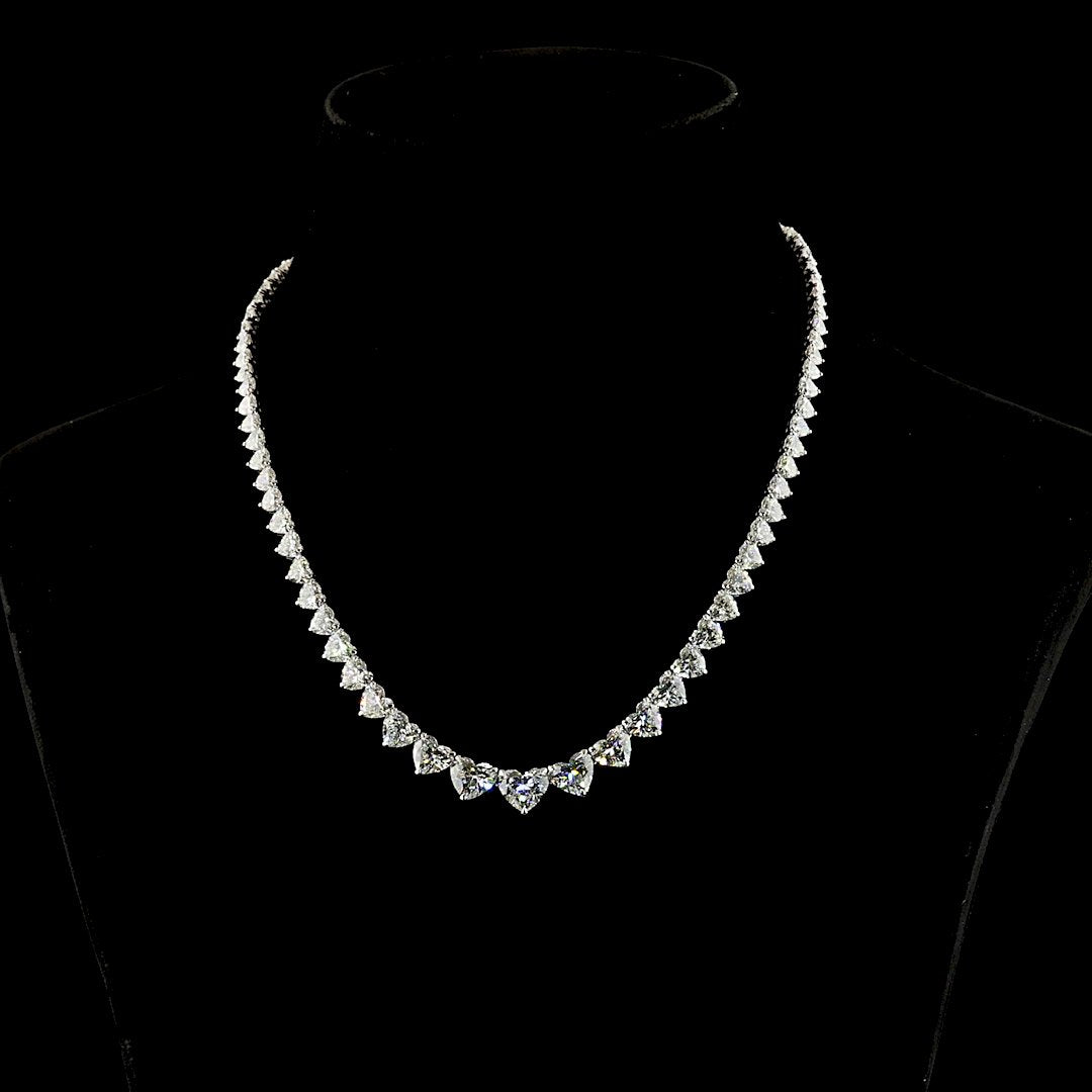 14kt White Gold Lab Diamond Tennis Necklace