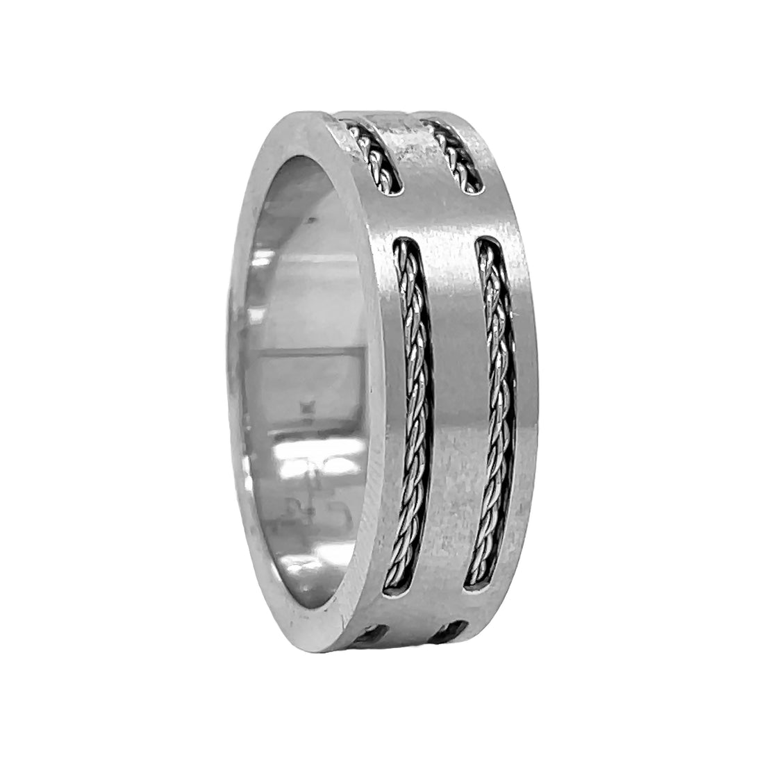 14kt White Gold Men's Wedding Band