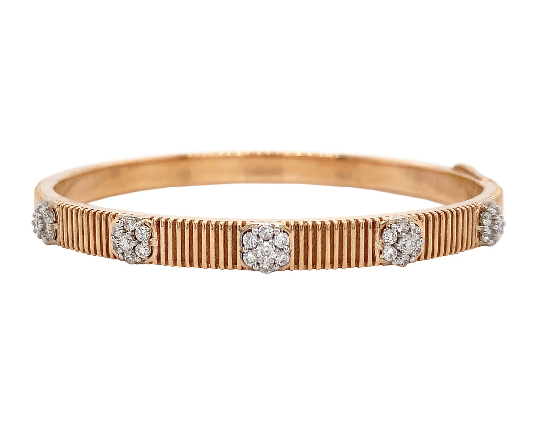 18kt Rose Gold Diamond Bangle