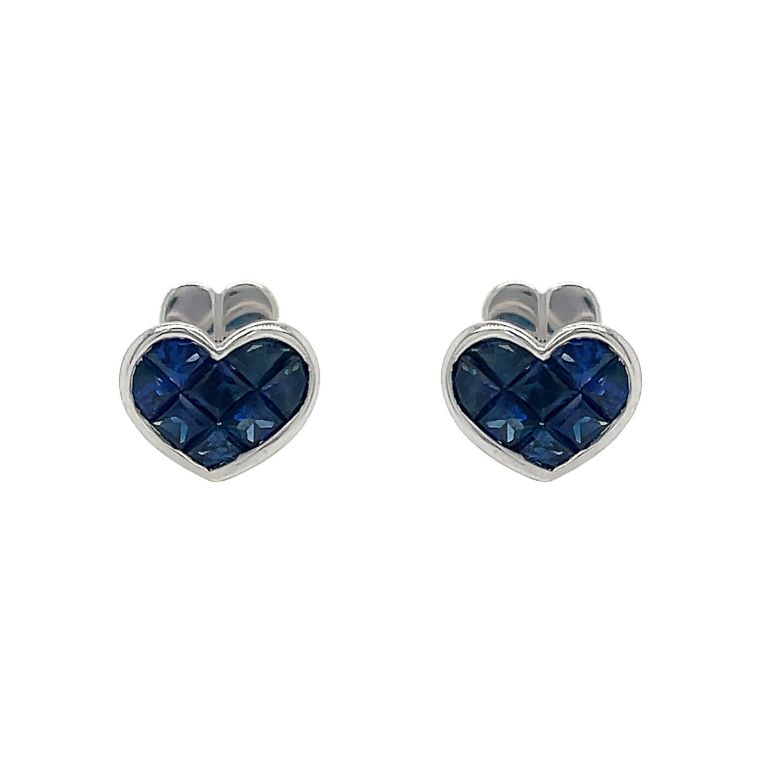 18kt White Gold Sapphire Studs