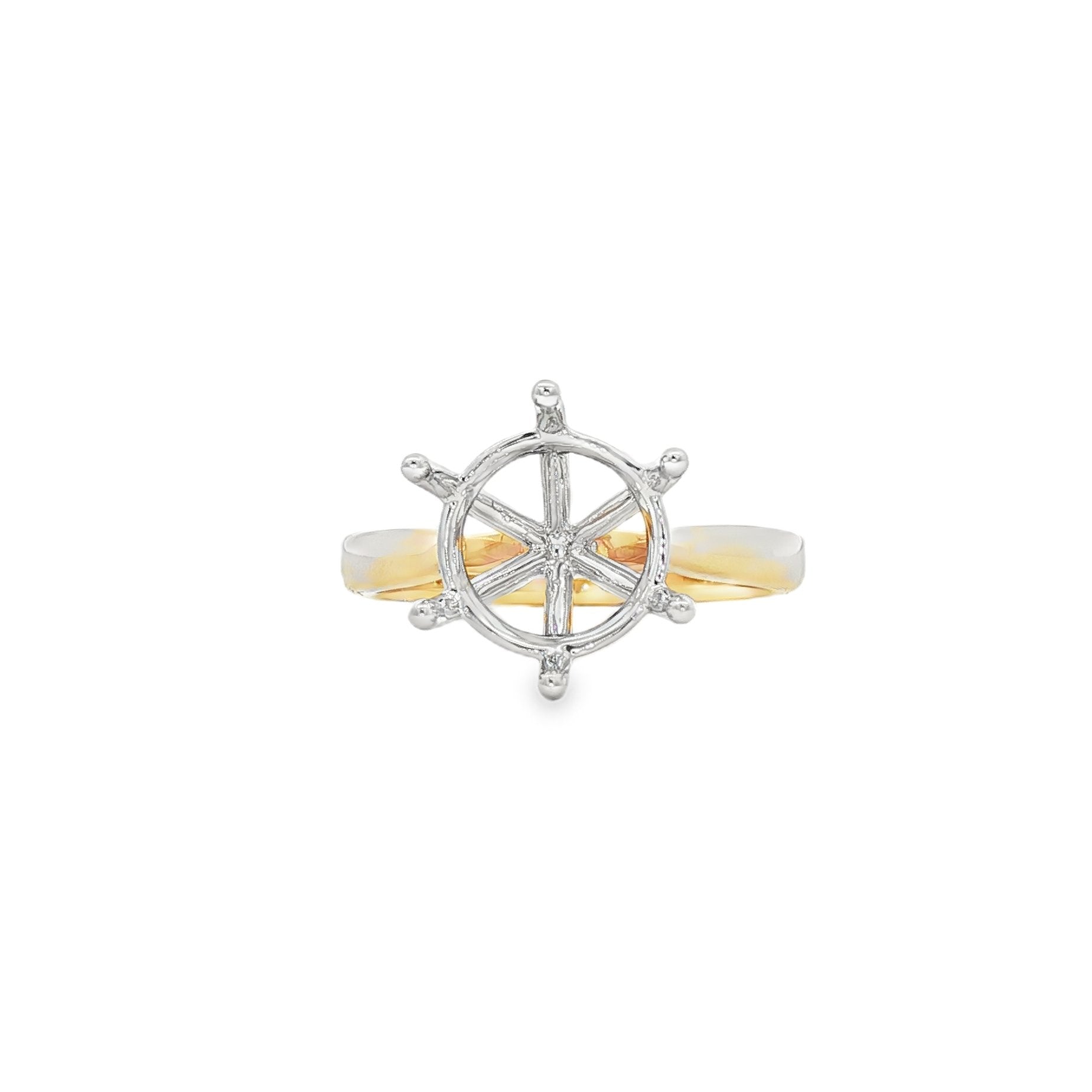 14kt Yellow And White Gold Semi-Mount