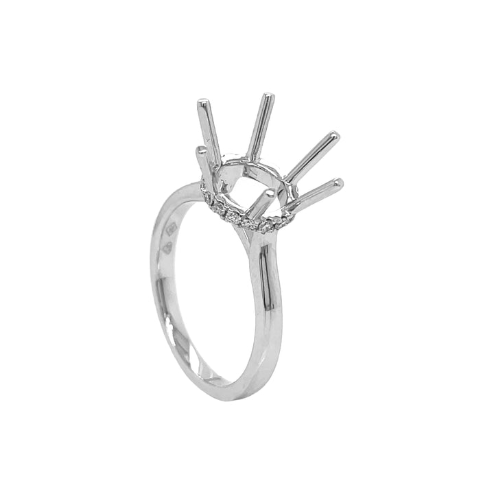 18kt White Gold Diamond Semi-mount