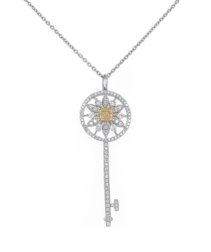 18kt White And Yellow Gold Diamond Pendant