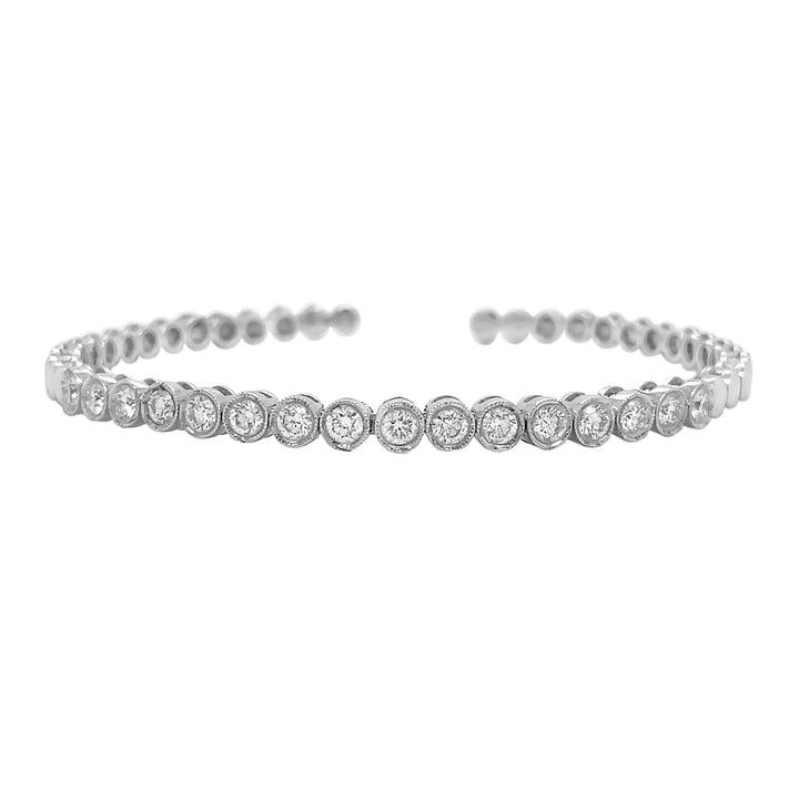 18kt White Gold Diamond Bangle