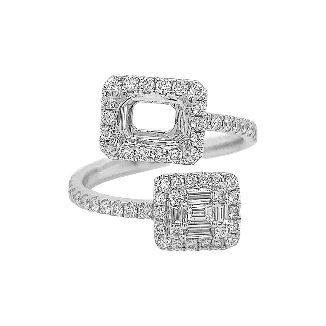 18kt White Gold Diamond Semi Mount