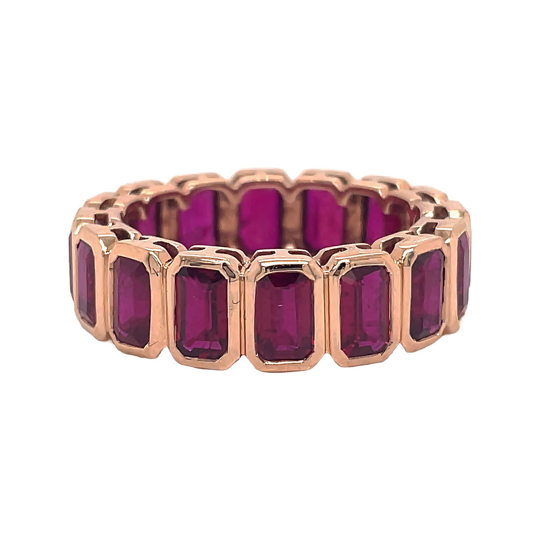 18kt Rose Gold Ruby Eternity Band