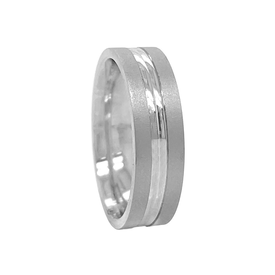 14kt White Gold Men's Wedding Band