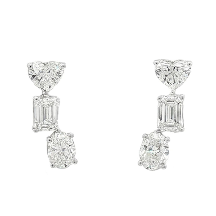 18kt White Gold GIA Certified Diamond Earrings