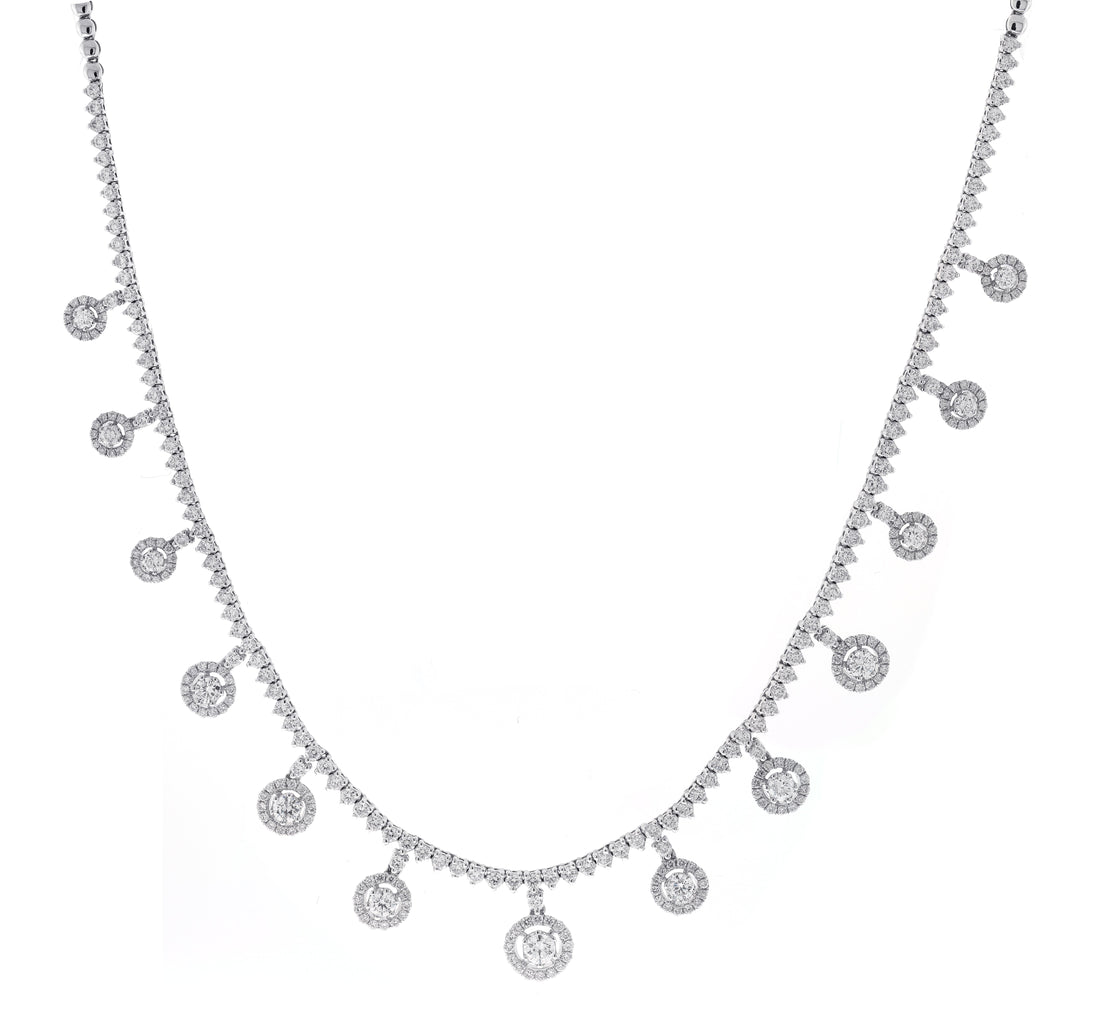 18kt White Gold Diamond Necklace