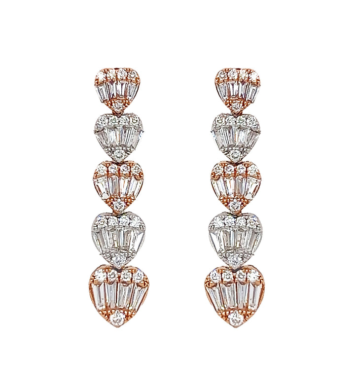 18kt White Gold Diamond Earrings