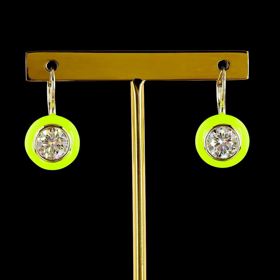 14kt Yellow Gold Lab Diamond Earrings
