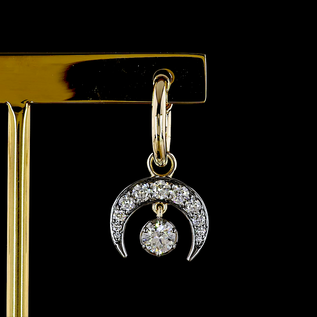 14kt Yellow Gold Lab Diamond Earring