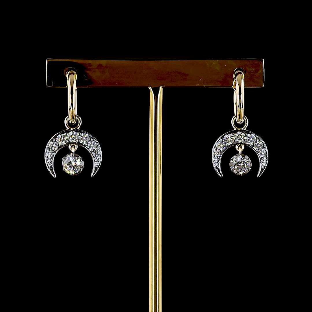 14kt Yellow Gold Lab Diamond Earring