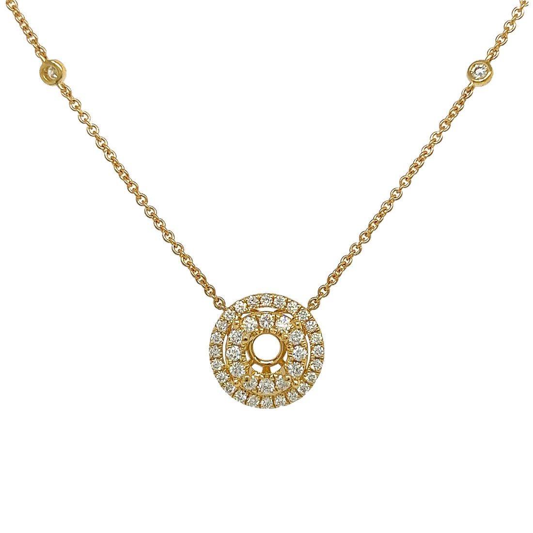 18kt Yellow Gold Diamond Pendant Mounting