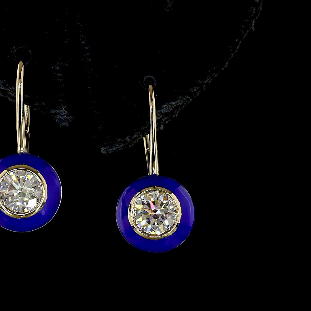 14kt Yellow Gold Lab Diamond Earrings