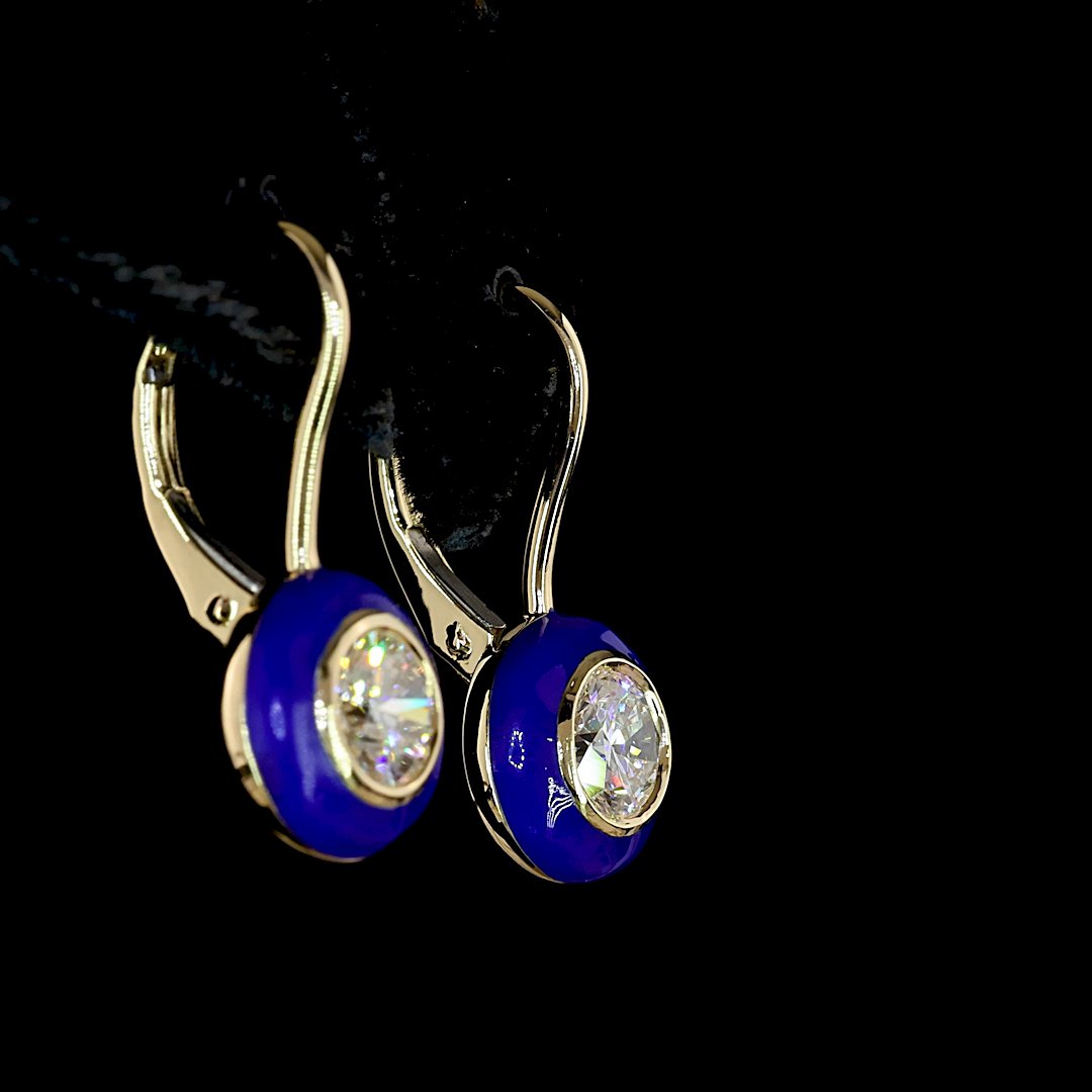 14kt Yellow Gold Lab Diamond Earrings
