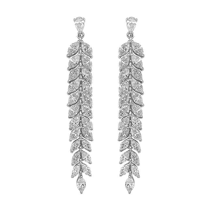 18kt White Gold Diamond Earrings