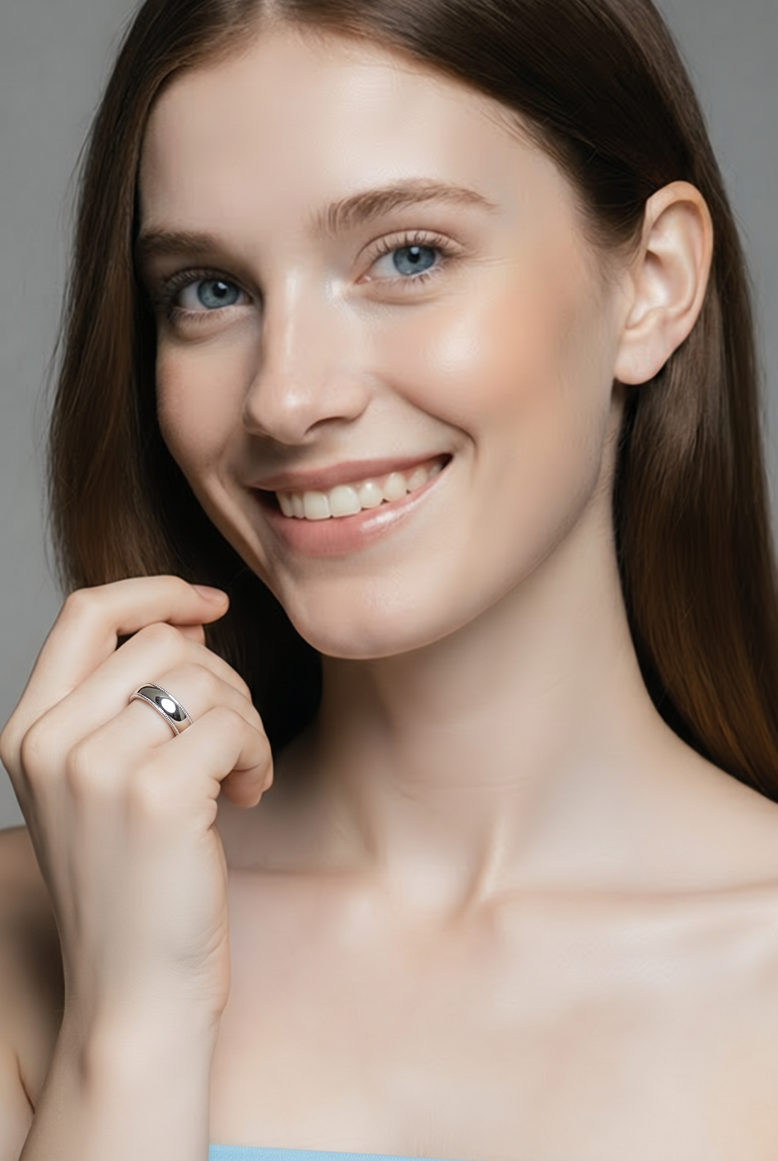 14kt White Gold Wedding Band