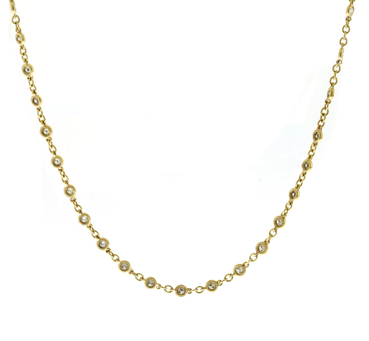 18kt Yellow Gold Diamond Necklace