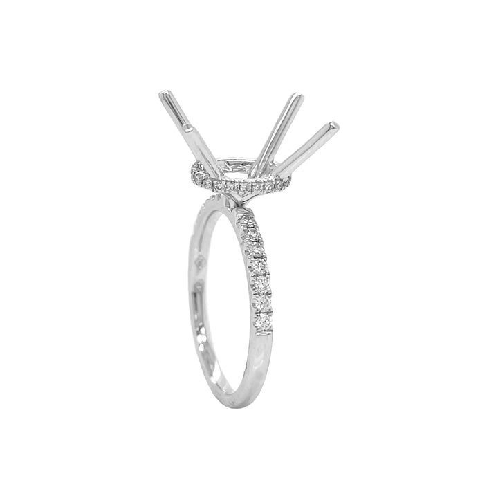 18kt White Gold Diamond Semi-mount