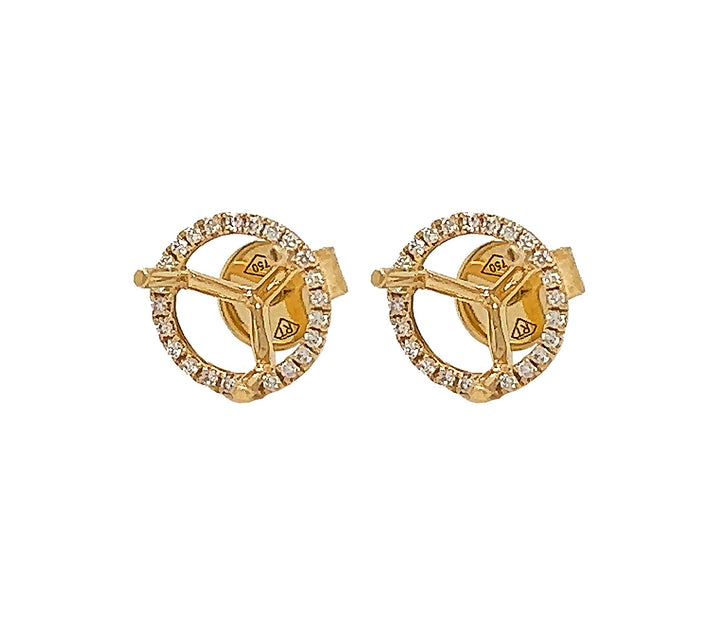 18kt Yellow Gold Diamond Earrings