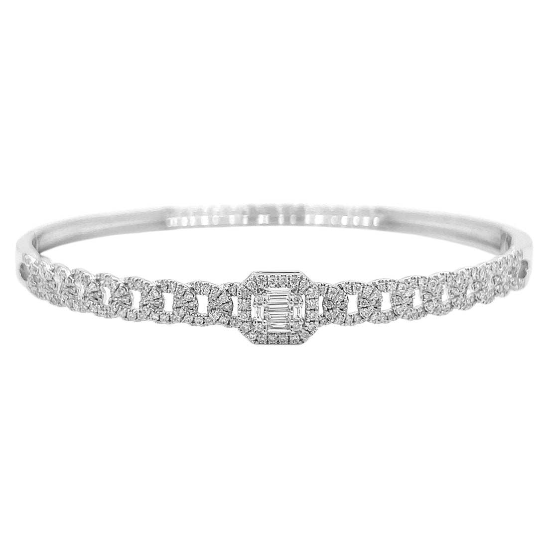 18kt White Gold Diamond Bangle