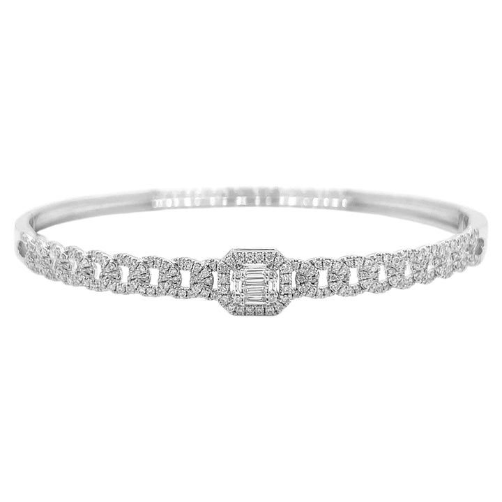 18kt White Gold Diamond Bangle