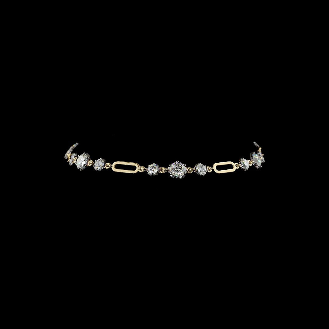 14kt Yellow Gold Lab Diamond Bracelet
