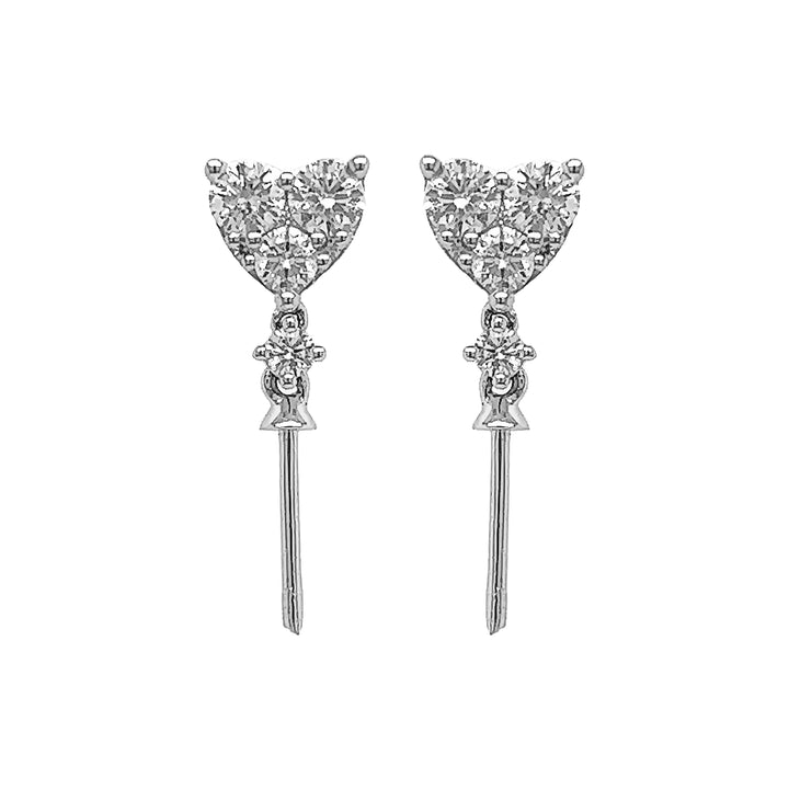 18kt White Gold Diamond Earrings