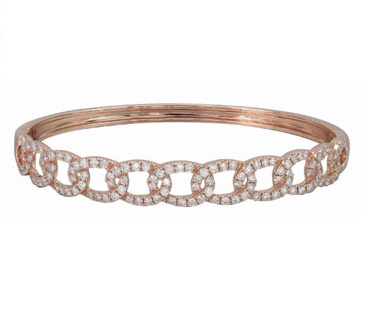 18kt Rose Gold Diamond Bangle