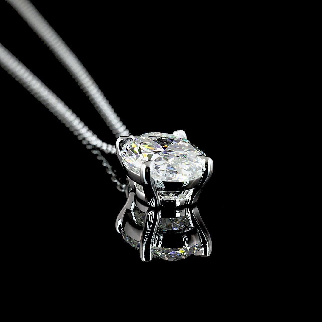 14kt White Gold Lab Diamond Pendant