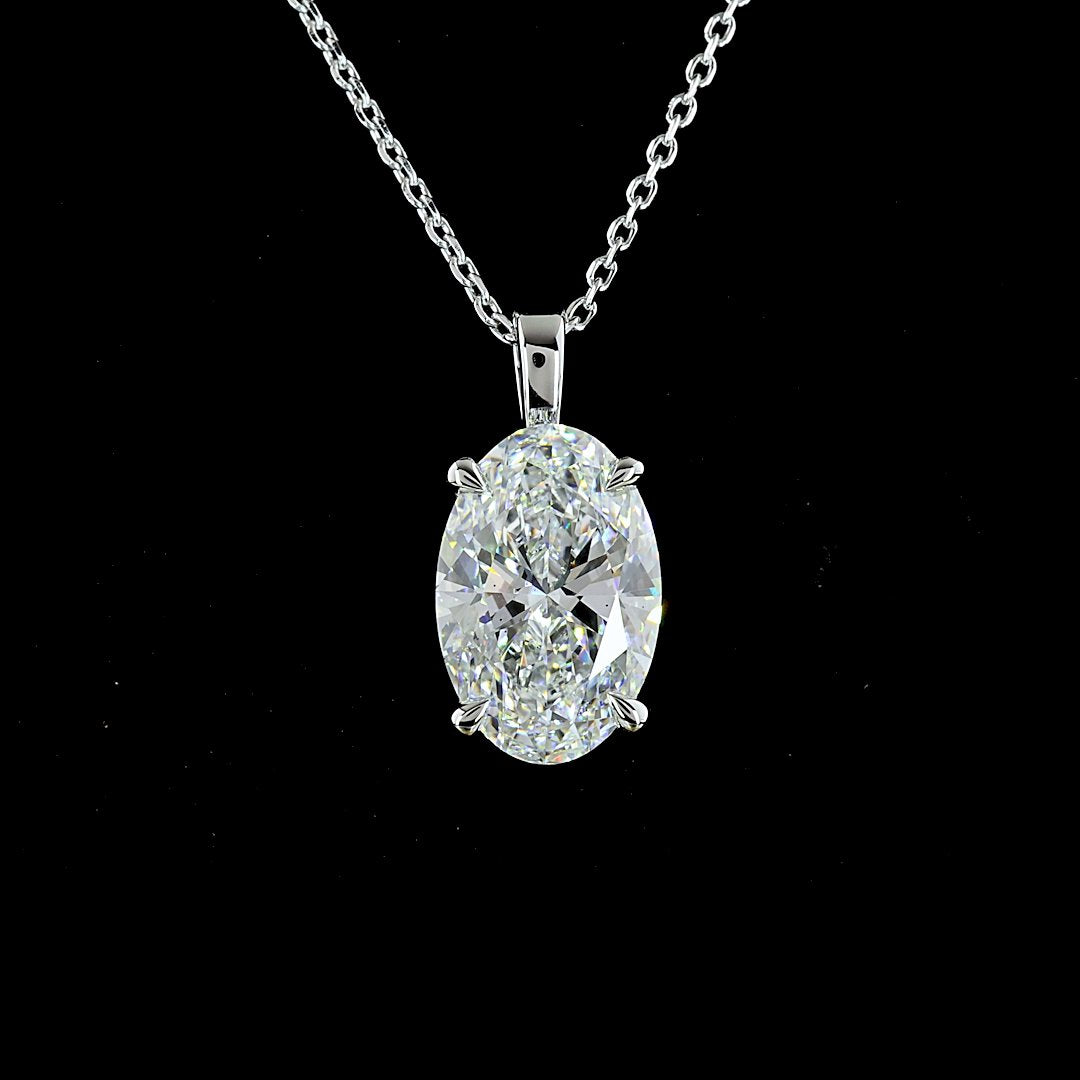 14kt White Gold Lab Diamond Pendant