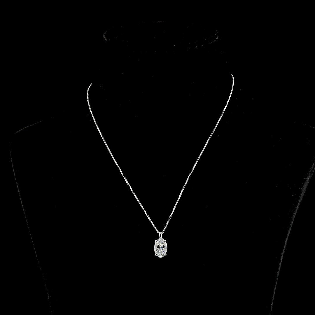 14kt White Gold Lab Diamond Pendant