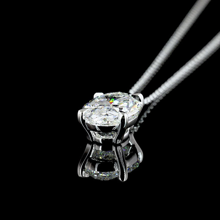 14kt White Gold Lab Diamond Pendant