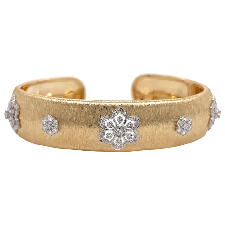 18kt Yellow And White Gold Diamond Bangle