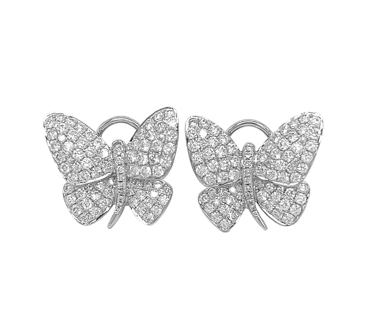 18kt White Gold Diamond Earrings