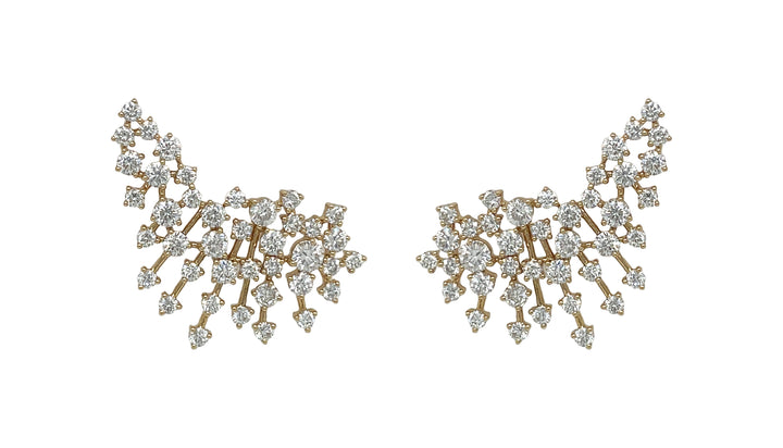 18kt Yellow Gold Diamond Earrings