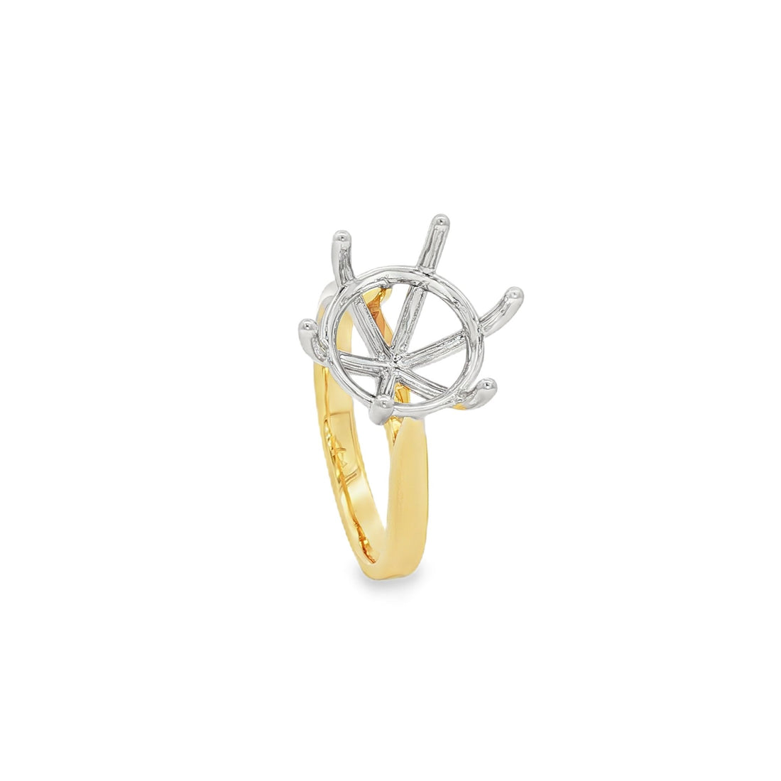 14kt Yellow And White Gold Semi-Mount
