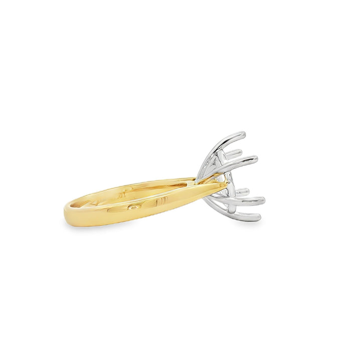 14kt Yellow And White Gold Semi-Mount