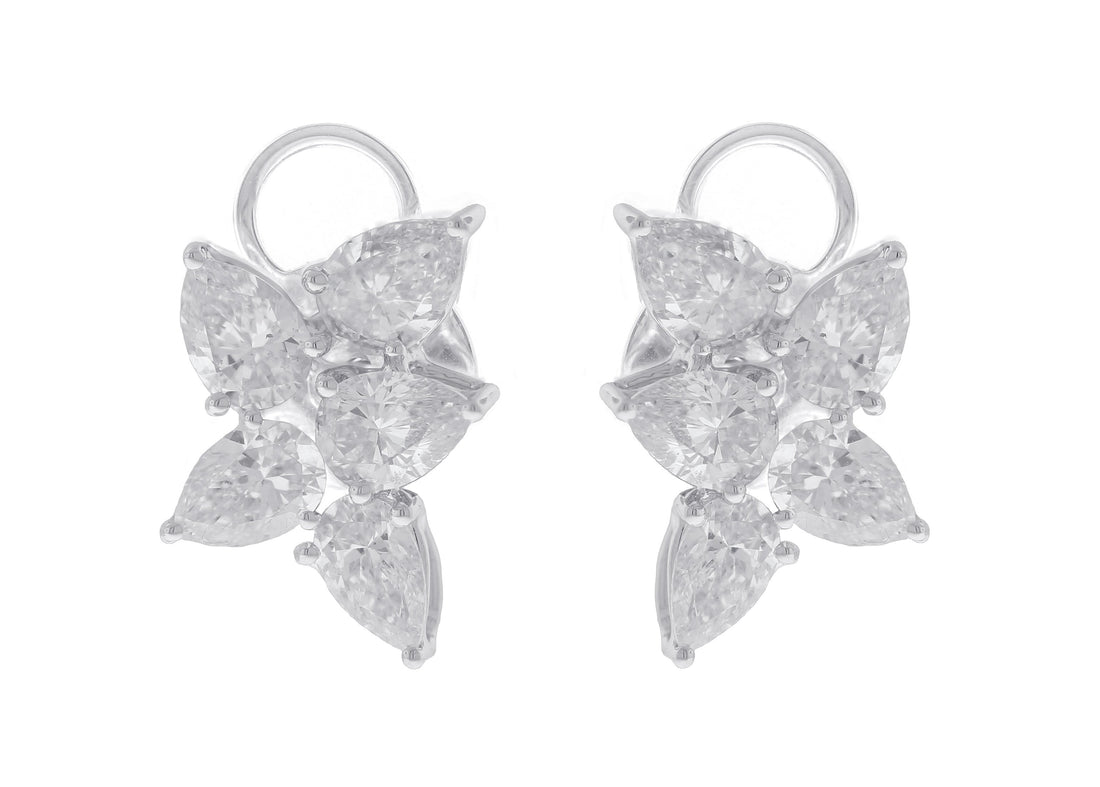 18kt White Gold Diamond Earrings